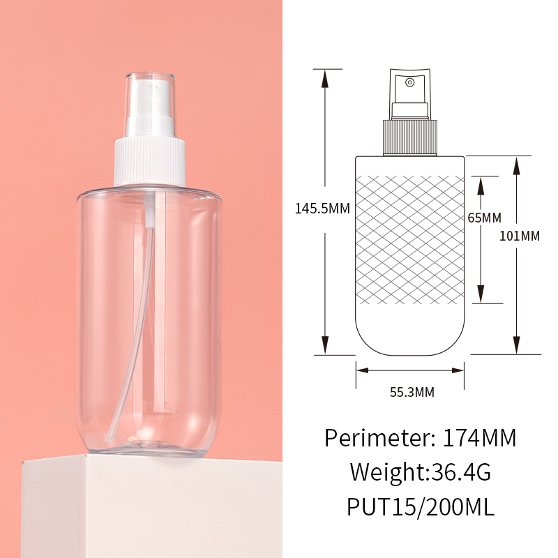 Clear spray bottle