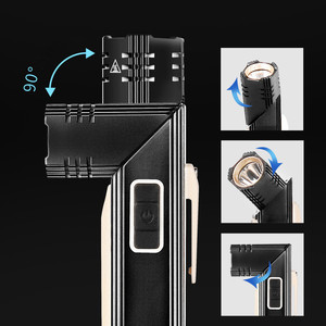 Fabrika tedarikçisi USB şarj edilebilir 360 derece döndür oto tamir XPE + COB çift LED çalışma ışığı el spot el feneri far - Product Image 4