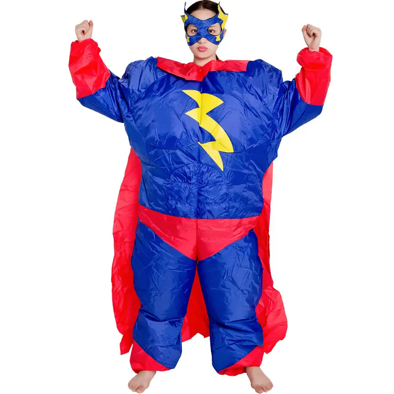 Disfraz de Flash inflable para adultos y niños, disfraz de Halloween, superhéroe