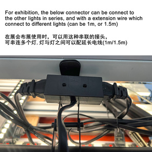 LEDEAST 40w两个可调线性灯条，带延伸臂，用于展览艺术画廊商业照明