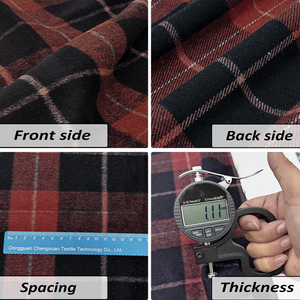 Trong Kho Màu Xanh Lá Cây Và Màu Đen rô Tweed Vải Rõ Ràng Kết Cấu Len Pha Trộn Vải Thích Hợp Cho Làm Của Phụ Nữ Áo Khoác - Product Image 4