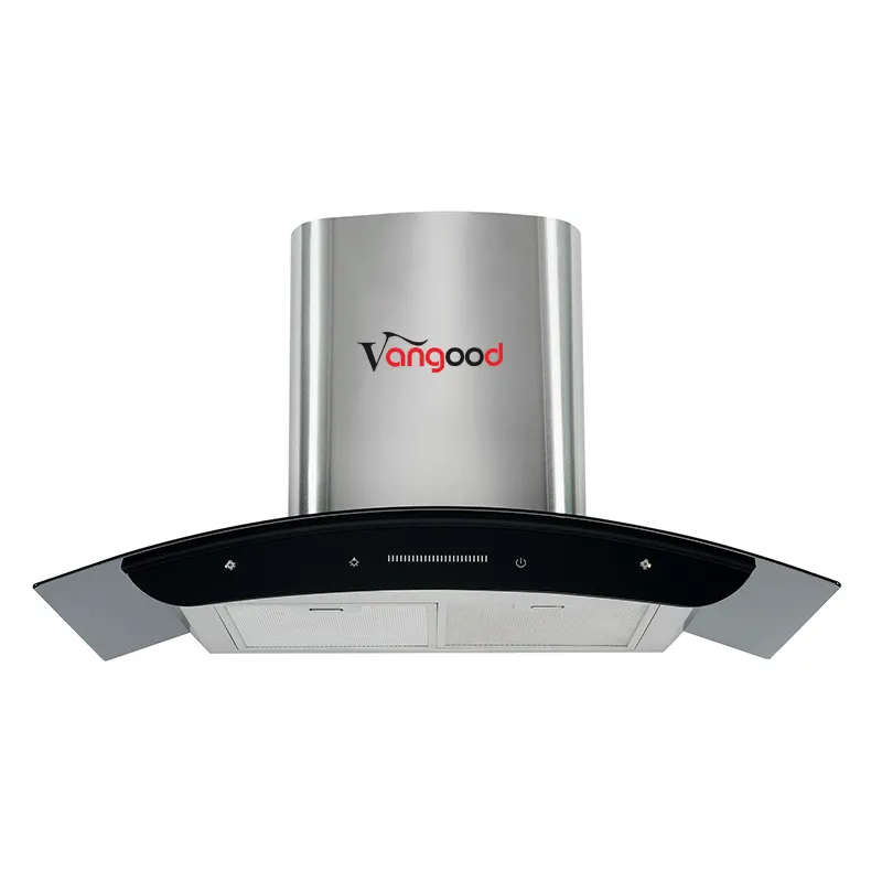 Chaminé parede montado nexstyle vidro cozinha ventilador cobre gama capuzes