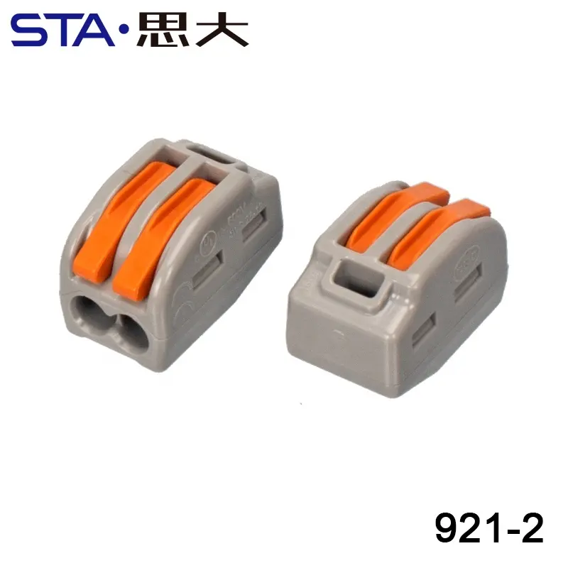 Conector de fio de emenda universal compacto, porca de alavanca push-in, 2 3 4 5 8 pinos, 222-412/413/415, braçadeira, bloco de terminais de iluminação LED