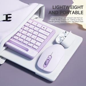 Teclado inalámbrico BT 2,4G teclado Oficina Chocolate keycap, diseño compacto computadora teclado inalámbrico