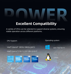 CodesysインダストリアルミニボックスPC Intel Core I3 7100T 4 X POE Gbe LANオートメーションコントローラーファンボックスPCを追加 - Product Image 6