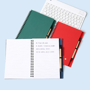 Bloc de notas de diario A5 personalizado, cuaderno de papel Kraft, Mini cuaderno, Bloc de notas con logotipo personalizado con bolígrafo y Bloc de notas adhesivo - Product Image 5