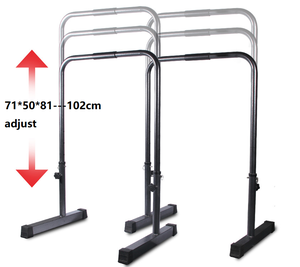 可调钢体操健身房拉俯卧撑平行浸棒，用于浸棒和双杠练习 - Product Image 6