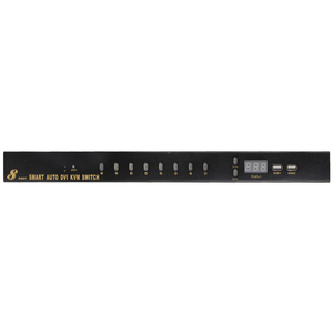VCOM 8 <strong>Input</strong> <strong>1</strong> <strong>Output</strong> 4K Computer Video Switcher Metal Case DVI <strong>KVM</strong> <strong>Switch</strong> with Hotkey IR Remote Control