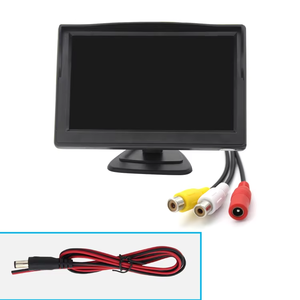 Monitor DC 12 ~ 24V con 2 entradas de vídeo 5 pulgadas 480*272 TFT Lcd Monitor de coche cámara de visión trasera inversa Monitor Pantalla de escritorio - Product Image 1