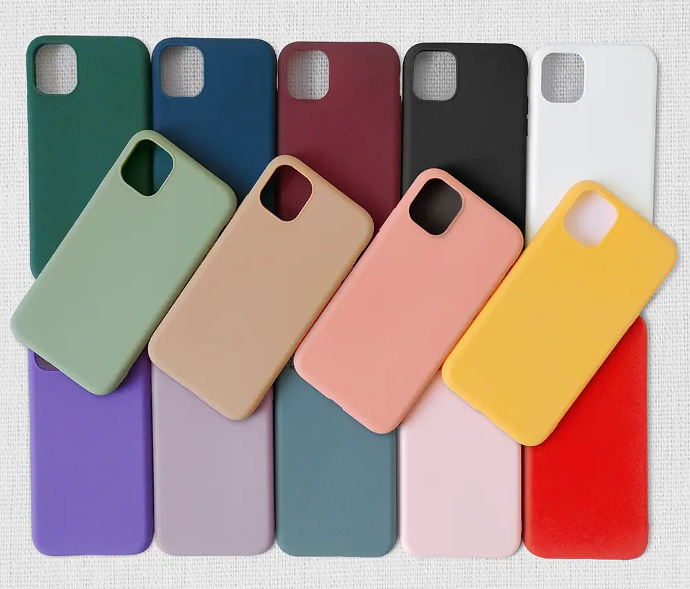 Lager 1,5 MM Schlanke Candy Einfarbig Weiche Matte Tpu Fall Für Iphone 11 Pro Max
