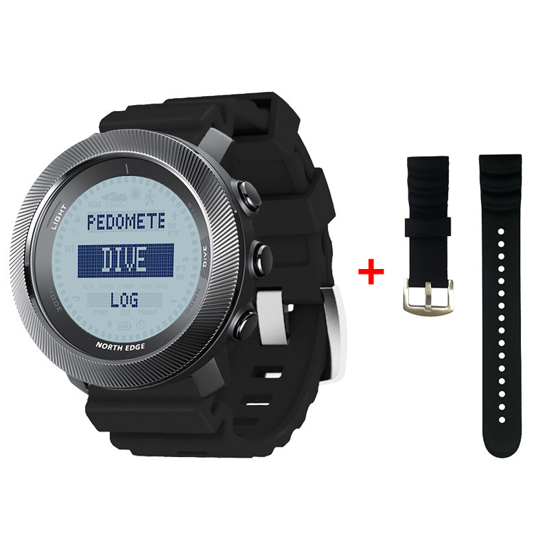 Ap-d white base with black silicone-extra diving extended strap