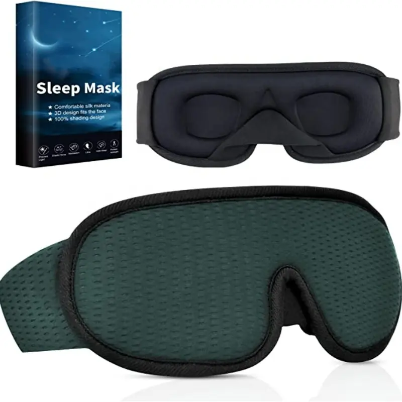 Mascarilla 3D suave y cómoda para dormir, máscara de ojos con copa contorneada, para los ojos, cóncavo, moldeada, para dormir por la noche, para viajes