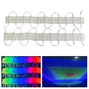 โมดูล LED สี่เหลี่ยมสีเต็มรูปแบบ IP68กันน้ำได้ DC24V 3.5W โมดูลอัจฉริยะไฟ LED สำหรับกล่องไฟสัญญาณเพดานอ่อนดีไซน์ใหม่