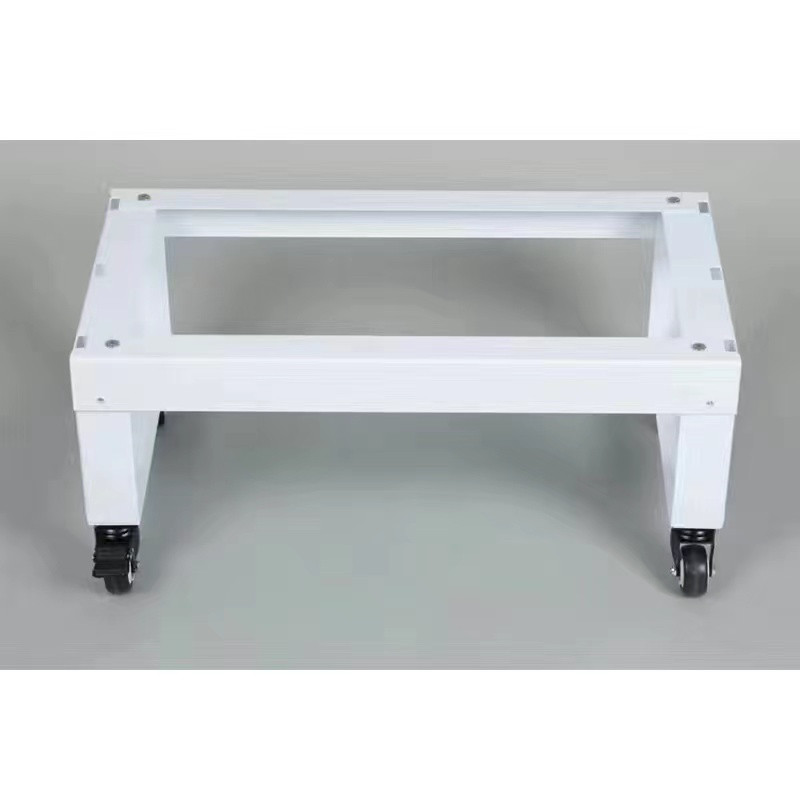 Base giratoria blanca de 60 cm con ruedas.