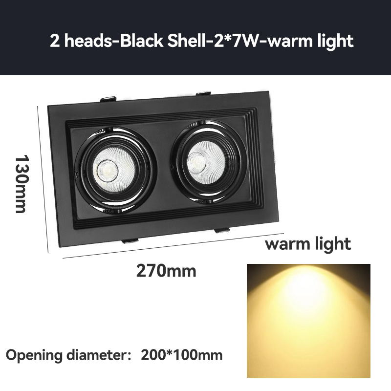 Cabeza MR16-7W-2 -- Black-3000K