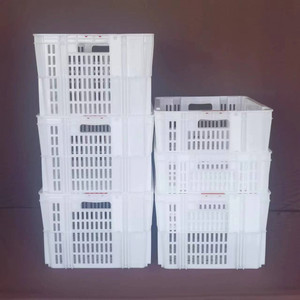 Caja de transporte de frutas y verduras de carne de grado alimenticio 100%, caja de rotación de pescado, caja de plástico apilada y anidada con precio de fábrica - Product Image 4