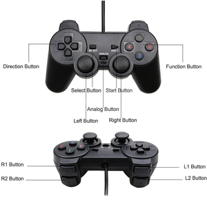 Controlador USB con cable Gamepad Joystick para PC Computadora portátil Arcade Gamepad de vibración para PC Controlador de juegos - Product Image 2
