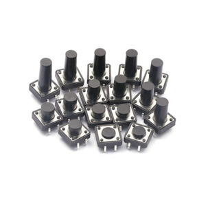 Taktsc halter Berührungs schalter 12x12x5mm 7.3 H4.3 Quadratischer Kopf Plug-in Patch Ring Seitens tift Druckknopf schalter - Product Image 4