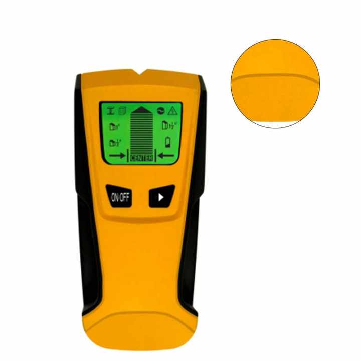 Buscador de pernos de pared Sensor Escáner de pared LCD Detector electrónico Centro de borde Madera Corriente Metal AC Detección de cables en vivo