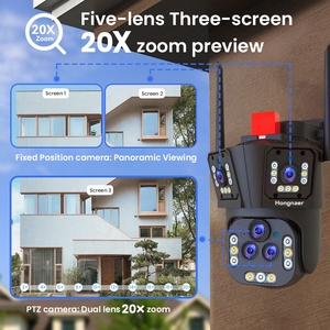 新款夜视20MP 5镜头20倍变焦家用无线WiFi网络PTZ IP摄像机IPC360家用户外WiFi安全闭路电视摄像机 - Product Image 4