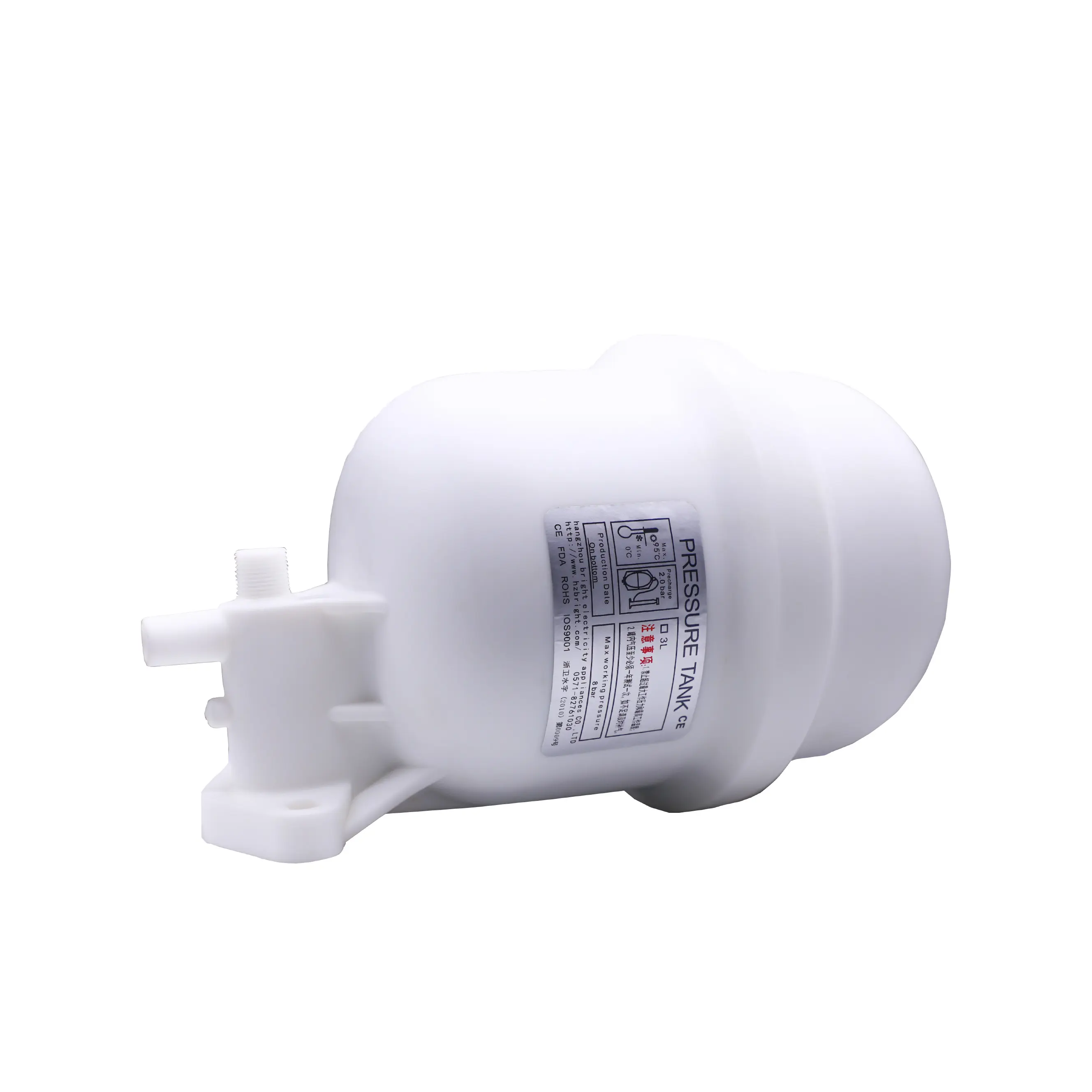 Connecteur de bride 3lb, réservoir à membrane de pression en plastique