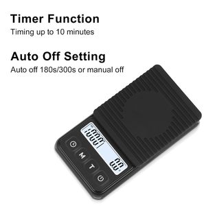 Bilancia da caffè digitale impermeabile con Timer 1000g X 0.1g piccola scala da viaggio, Mini grammi elettronici e OZwith grande LCD retroilluminato - Product Image 4