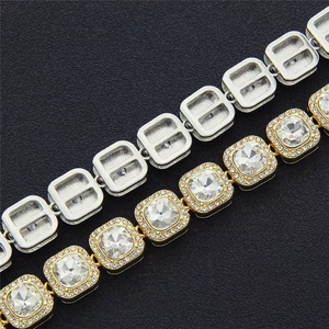 Hip Hop Clustered Necklace 925 Sterling Silver Diamond Custom 5mm Moissanite Men Tennis <strong>Chain</strong>
