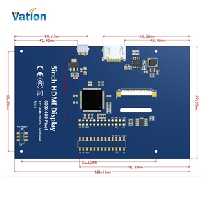 5 "800x480 LCD Raspberry Pi Display mit 4-Draht-resistiver Berührung und kompatibel mit Raspberry Pi und PC-Eingang