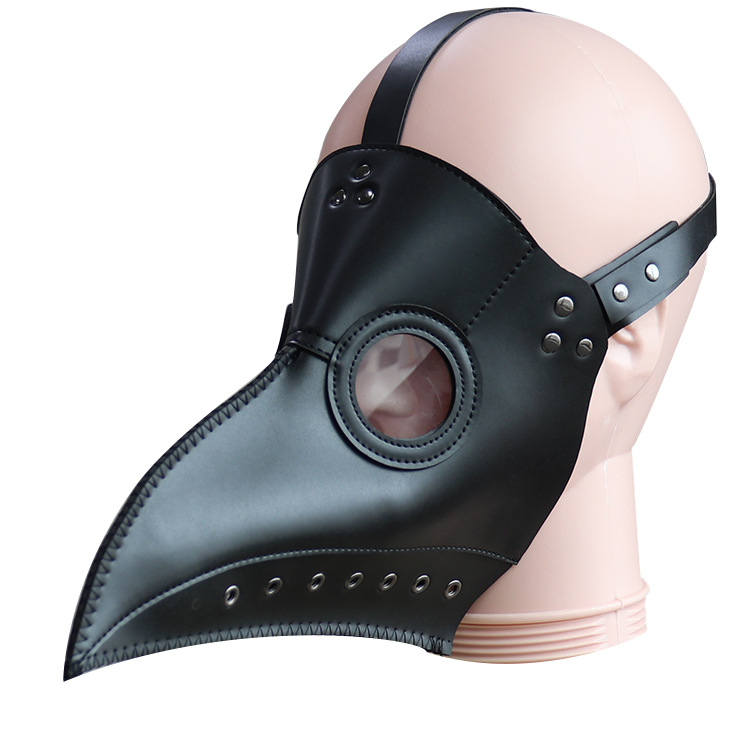 Bec d'oiseau en cuir noir