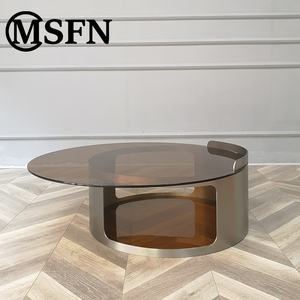 Modern Minimalist sanatsal vurgu merkezi masa fabrika doğrudan özelleştirilebilir cam Metal kahve veya ev kullanımı için çay masası - Product Image 5