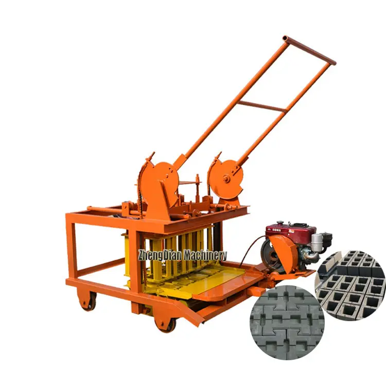 QMY4-45 Machine de fabrication de briques d'occasion mobile/Prix de la machine de pavage de briques/Vente de machine de fabrication de blocs de ciment en Éthiopie