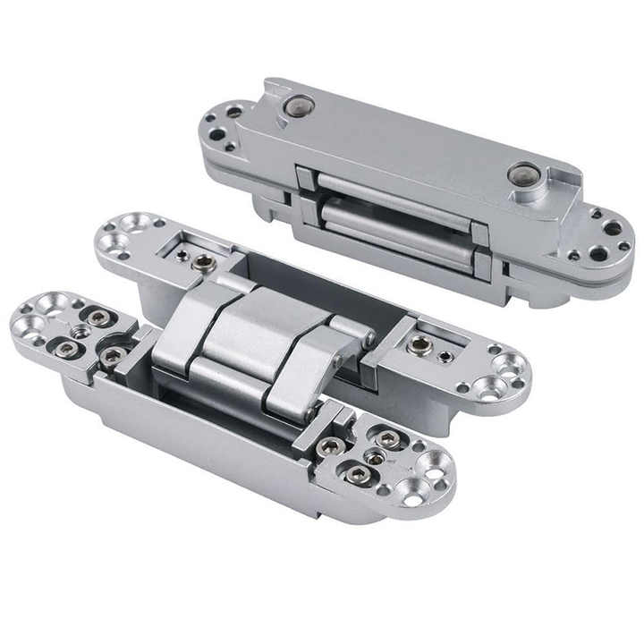 6 Inch 3 Way Adjustable 180 Degree Swing Invisible Hinge Heavy Duty Zinc Alloy Secret Door Hidden Hinges