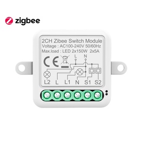 SLS Tuya ZigBee 2 Gang Mini intelligente modulo interruttore luce filo neutro per sistema Smart Home richiede Tuya modulo relè mozzo ZigBee - Product Image 1