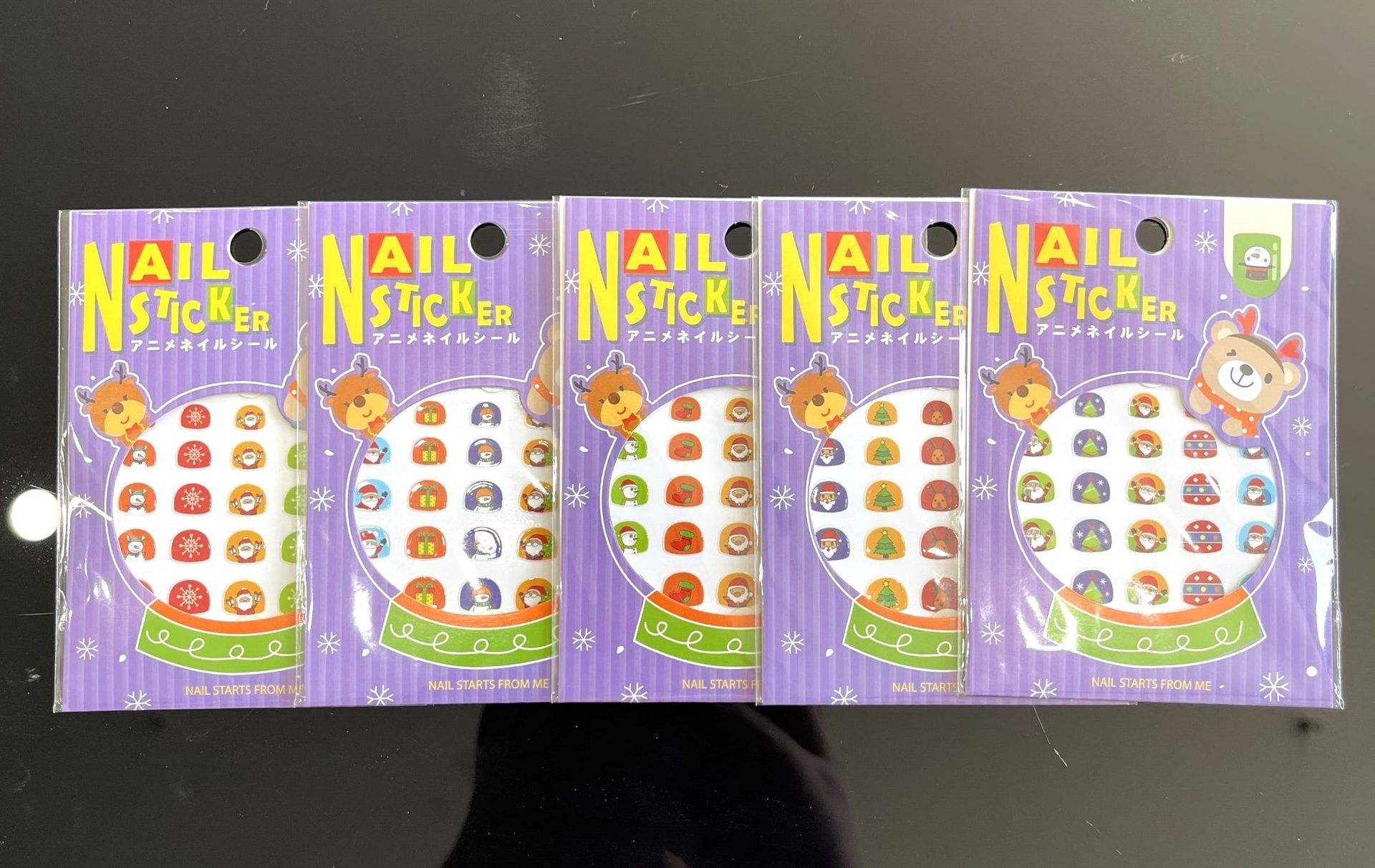 สติกเกอร์เต็มรูปแบบรูปการ์ตูนคริสต์มาสสไตล์หมี SD01 Y) เฉลี่ย5ประเภท