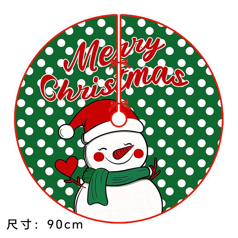 Bonhomme de neige avec fond vert à pois