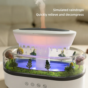 Cloud Rain Aroma Diffusor 7 Farben Niederschlags be feuchter mit Regen geräuschen 250ml Timer Regentropfen Diffusoren mit ätherischen Ölen für Schlafzimmer - Product Image 5