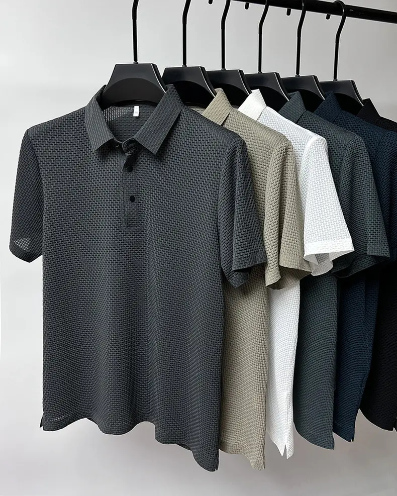 Neues Design Benutzer definiertes gesticktes Logo Cotton Man Golf Business Uniform Einfarbiges Polos hirt