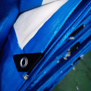 Dễ dàng mang theo Bạt vải bạt cho xe tải và ao không thấm nước 55 GSM bạt PE Xanh - Product Image 5