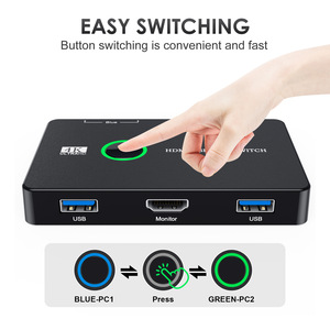 USB 3.0 Kvm Switch, zwei Computer teilen Tastatur-, Maus-und Drucker monitore Switcher