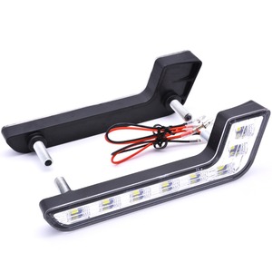 L şeklinde 8LED gündüz koşu işık ön sis sürüş lambası far DRL gün ışığı 12V 8 LED beyaz DRL günışığı lambaları - Product Image 3