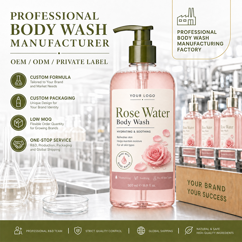 Gel douche à l'eau de rose