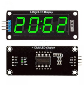 0,56 ''Zoll TM1637 4Bit Digital LED 7-Segment-Uhrenrohranzeige für Arduino LED Time Clock Double Dots Modul