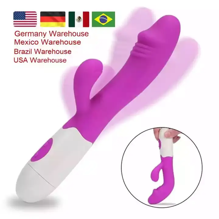 Buon prezzo realistico coniglio vibratore 30 velocità modalità sex toy dildo vibratore per le donne coppia adulto