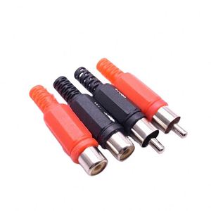 Enchufe de altavoz Entrada de salida de señal AV PIN macho Enchufe RCA Plástico Rojo VCD Reproductor de DVD Conector de video Cable de audio Conector RCA Jack - Product Image 3