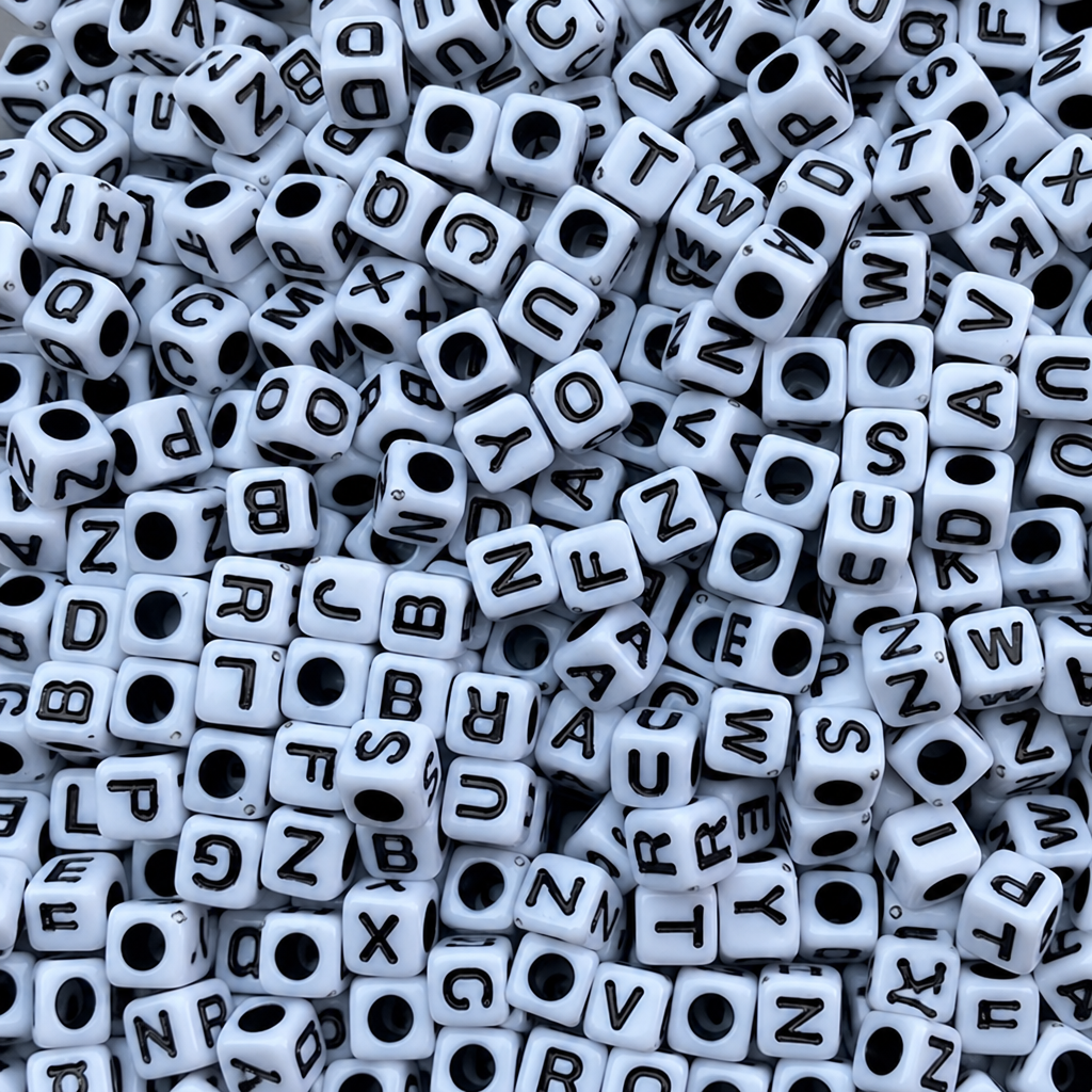 6x6mm Blanc + Noir