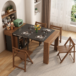 Mesas de comedor modernas Mesas extensibles multifuncionales Mesa de comedor de madera plegable - Product Image 1