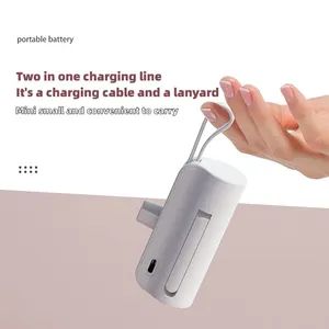 Mini Power Bank 10000mah <strong>Small</strong> Capsule 5000mah Pocket for <strong>apple</strong> Power Bank Compact Build in Cables Mini Power Bank - Product Image 6