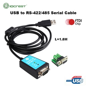 1.8M <strong>USB</strong> to <strong>Serial</strong> RS422 RS485 Cable Converter Converter PVC Standard Stock Rohs 3A Fast Charging <strong>USB</strong> 2.0 Connector IOCREST FTDI - Product Image 2