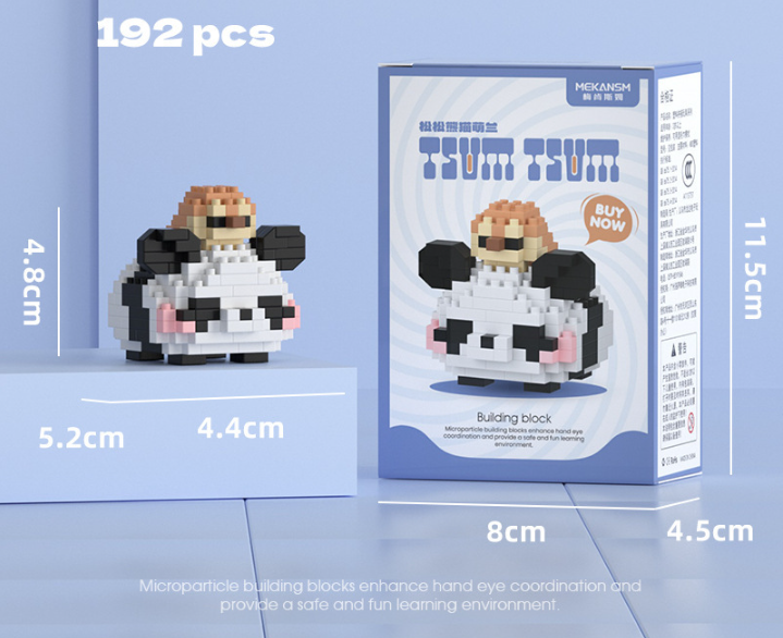 Happy SongSong Panda Menglan (192PCS) - Boîte de couleur