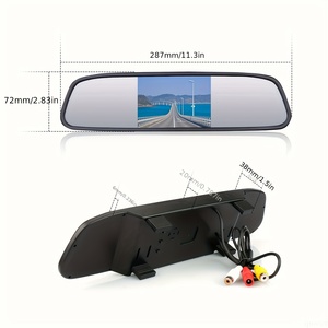 Rear View 4.3 inch <strong>LCD</strong> <strong>Display</strong> Screen Mirror Monitor Car Reversing Parking <strong>Reverse</strong> Backup Camera Kit Mirror - Product Image 5